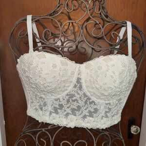 Windsor White Lace Bra with Intricate Detailing